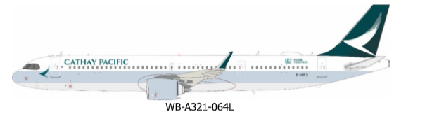 WB-A321-064L | J-Fox Models 1:200 | A321-251NX Cathay Pacific - 80 Years Together – B-HPS | is due June 2026