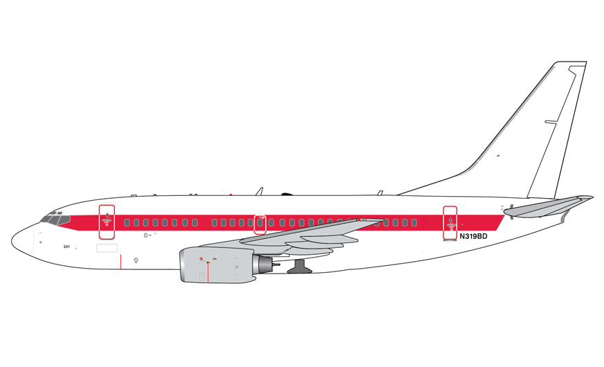 GJEGG2419 | Gemini Jets 1:400 | Boeing 737-600 EG&G Janet N319BD