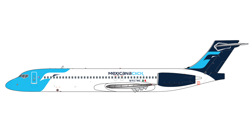 GJCBE2391 | Gemini Jets 1:400 | Boeing 717-200 Mexicana Click N907ME | is due July 2026