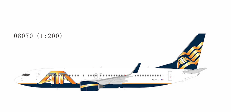 NG08070 | NG Models 1:200 | Boeing 737-800 American Trans Air - ATA Airlines N331TZ | is due July 2026 (Copy)