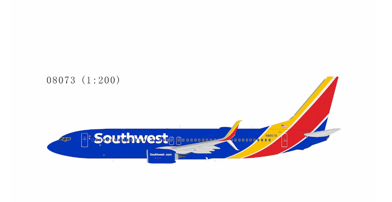 NG08073 | NG Models 1:200 | Boeing 737-800 Southwest Airlines N8657B (Heart livery with halogen landing lights; scimitar winglets) | is due July 2026