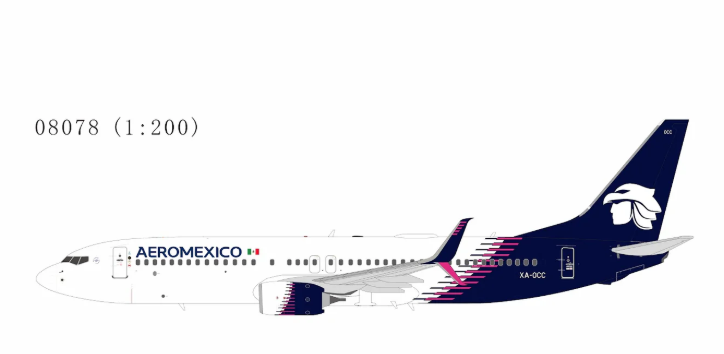 NG08078 | NG Models 1:200 | Boeing 737-800 Aeromexico XA-OCC (new paint with scimitar winglets) | is due July 2026