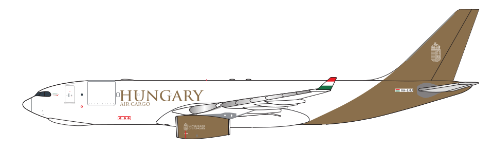 HUA126125 | Aether Model 1:500 | Airbus A330‑200F Hungary Air Cargo HA-LHU | is due July 2026