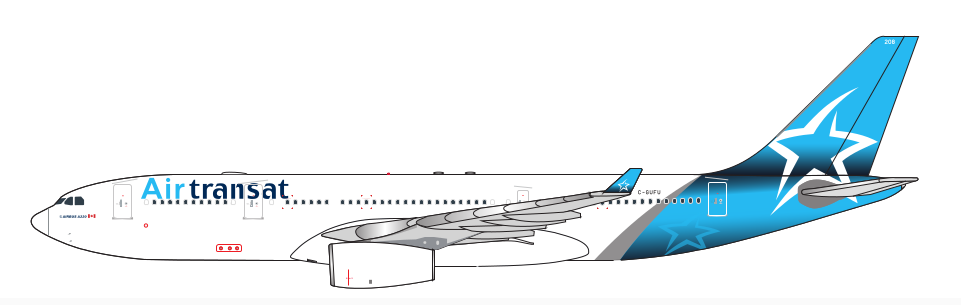TSC126122 | Aether Model 1:500 | Airbus A330‑200 Air Transat  C-GUFU | is due July 2026