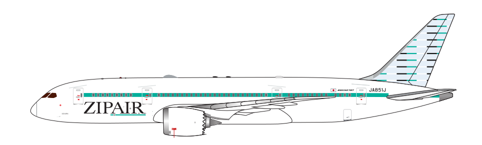 TZP126119 | Aether Model 1:500 | Boeing 787‑8 Zipair Tokyo JA851J | is due July 2026
