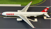 Airbus A330-300 SWISS aircraft model with red nose livery in 1:400 scale.