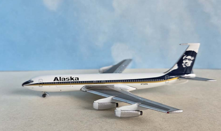 AC411496 | Aero Classics 1:400 | Boeing 707-300 N724PA Alaska Airlines