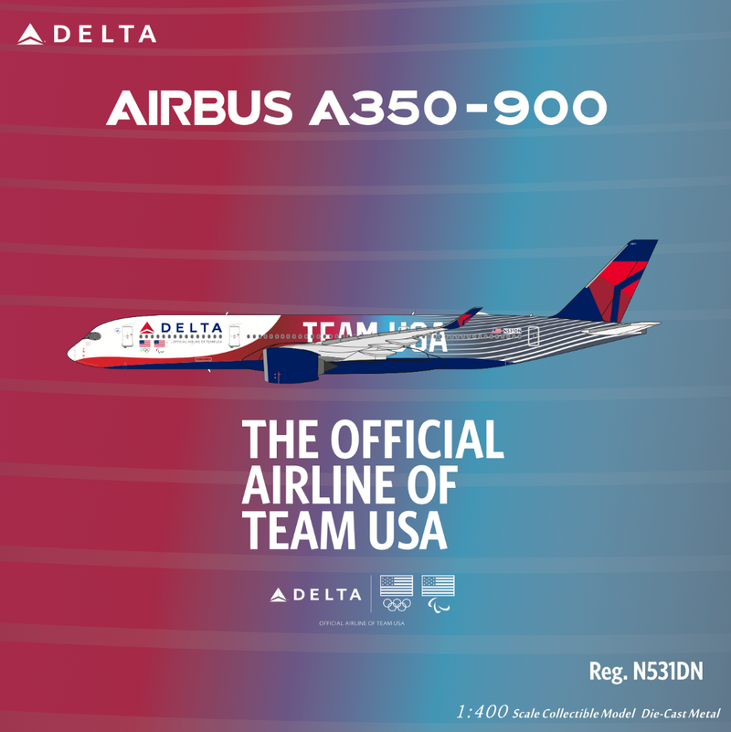 NG39124 | NG Models 1:400 | A350-900 N531DN (TEAM USA #3) | is due July 2026