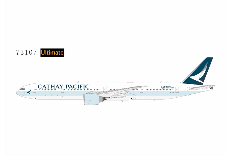 NG73107 | NG Models 1:400 | Boeing 777-300ER Cathay Pacific B-KPO (large titles; "80 Years Together" sticker; Luxurious packaging) (with stand) | is due August 2026