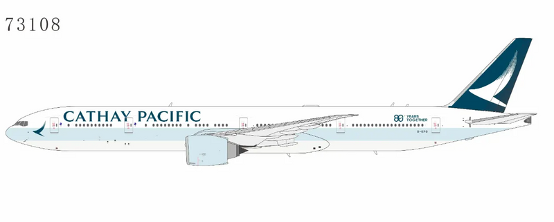 NG73108 | NG Models 1:400 | Boeing 777-300ER Cathay Pacific B-KPO (large titles; "80 Years Together" sticker) | is due August 2026