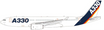 Aviation 400 Airbus A330-242 model in Airbus House Colours with detachable gear.