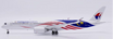 JC Wings 1:400 die-cast metal Airbus A350-900 Malaysia Airlines model airplane.