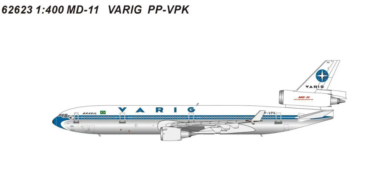 PM62623 | Panda Models 1:400 | McDonnell Douglas MD‑11 Varig PP-VPK | is due August 2026
