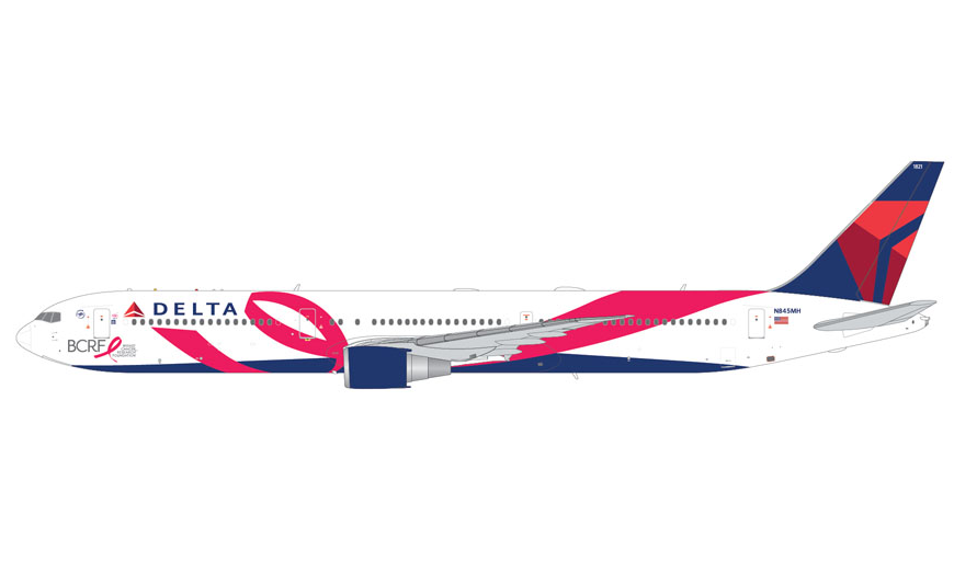 G2DAL1446 | GeminiJets 1:200 | Boeing 767-400ER Delta Air Lines N845MH Breast Cancer Research Foundation | is due August 2026