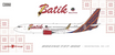 Die-cast metal 1:400 scale Boeing 737-800 model with winglets in Batik Air Malaysia livery.