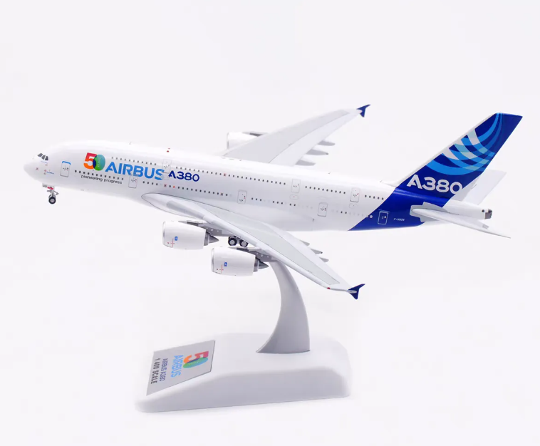 AV4377 | Aviation 400 | Airbus A380 Airbus Industrie F-WWOW "50 Years Pioneering Progress" with metal stand