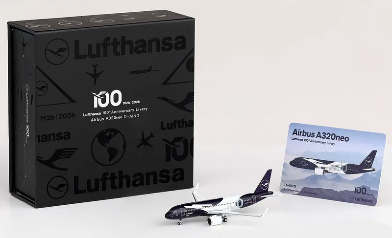 A420701 | HX Models 1:400 | Airbus A320neo Lufthansa D-AING 100th Anniversary