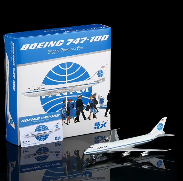 B551411P | HX Models 1:400 | Boeing 747‑100 Pan American World Airways (Pan Am) N742PA Clipper Neptune's Car