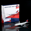 HX Models die-cast Boeing 747-400 Delta Air Lines scale model.