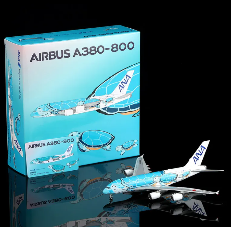 A582302 | HX Models 1:400 | Airbus A380 ANA JA382A Flying Honu-Lani Green Turtle | is due July 2026
