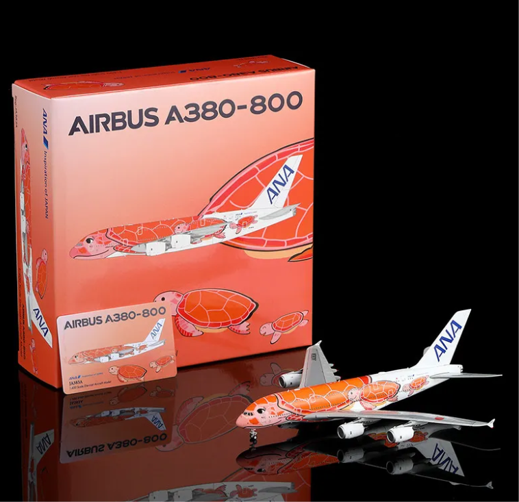A582303 | HX Models 1:400 | Airbus A380 ANA JA383A Flying Honu-Lani Orange Turtle | is due July 2026