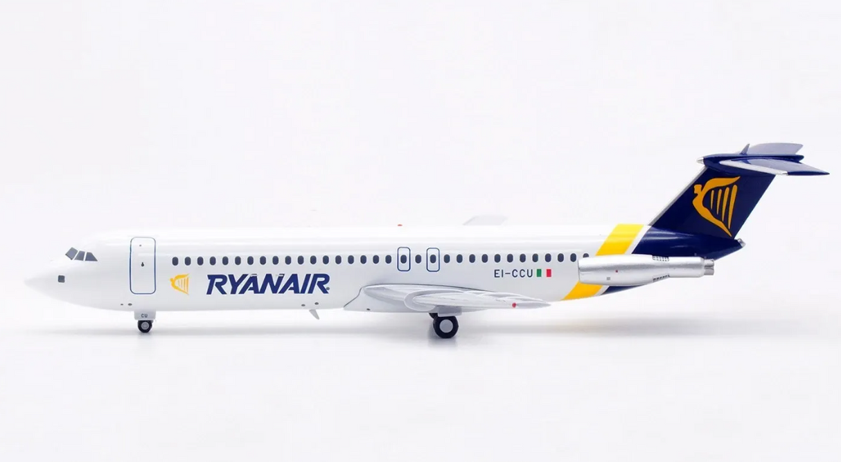 B-111-RYAN-CU | Blue Box 1:200 | Ryanair BAC 111-531FS One-Eleven EI-CCU with stand