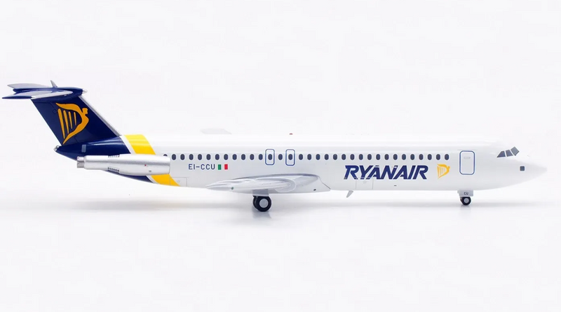 B-111-RYAN-CU | Blue Box 1:200 | Ryanair BAC 111-531FS One-Eleven EI-CCU with stand