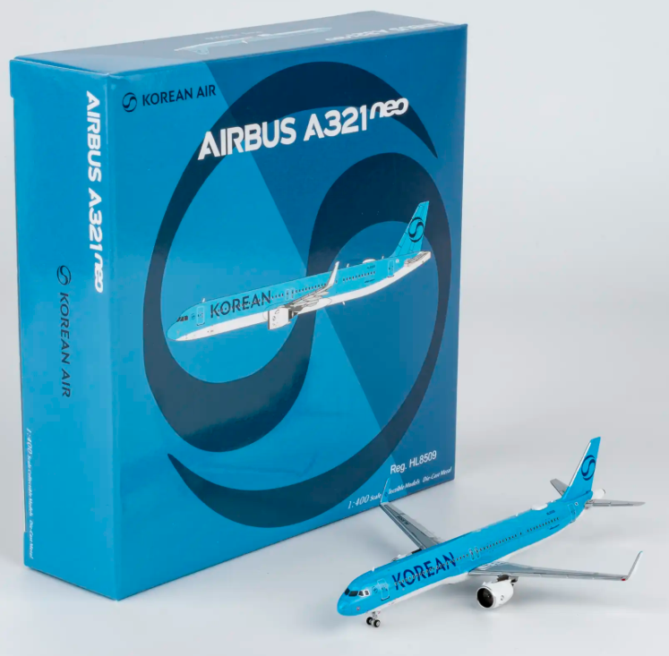 NG13144 | NG Models 1:400 | Airbus A321neo Korean Air HL8509 (Korean Air's first A321 in 2025's new standard livery)