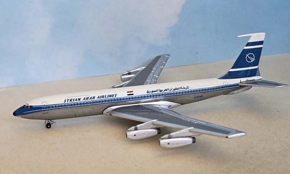 AC411535 | Aero Classics 1:400 | Boeing 707‑320 Syrian Air G-AYXR | is due August 2026