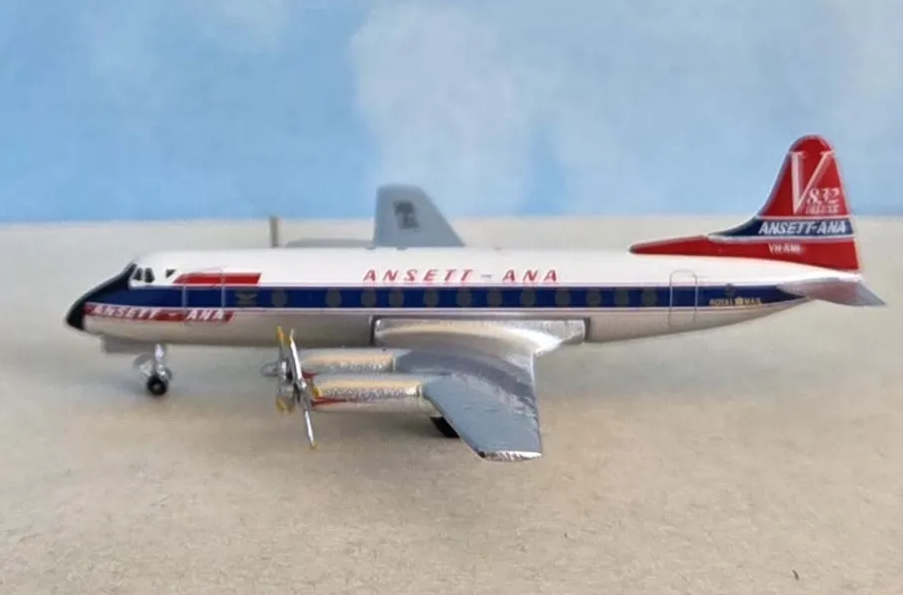 AC411539 | Aero Classics 1:400 | Vickers Viscount 800 Ansett Australia VH-RMI V832 Tail | is due August 2026