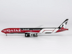 Diecast Boeing 777-300ER Qatar Airways model in Formula 1 livery at 1:400 scale