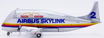 Polished die-cast metal 1:400 scale Super Guppy Turbine aircraft model by JC Wings.