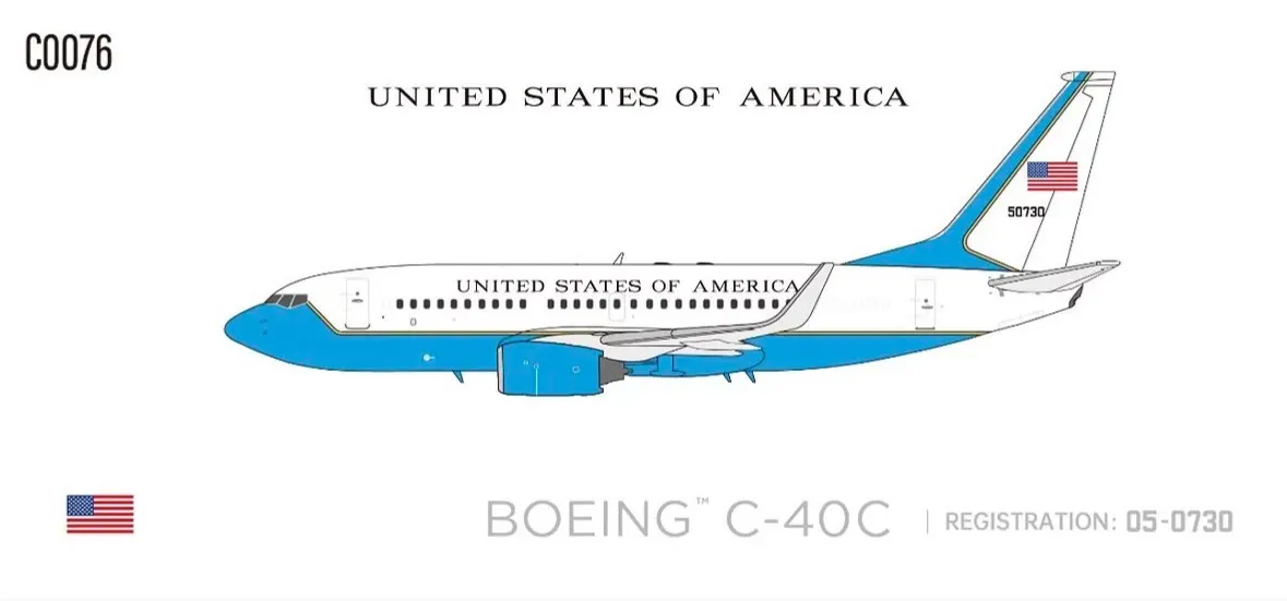C0076 | C Models 1:400 | Boeing C‑40 United States Air Force 05-0730 Clipper | is due September 2026