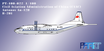 Patriot Models 1:400 scale die-cast metal Antonov An-12B CAAC B-201 aircraft model.