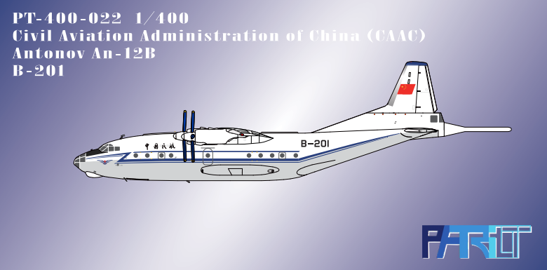 PT400-022 | Patriot Models 1:400 | Antonov An-12B CAAC B-201 | is due September 2026