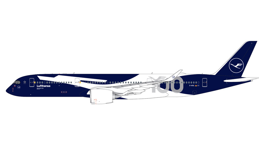 GJDLH2409 | GeminiJets 1:400 | Airbus A350-900 Lufthansa D-AIXL 100 / Centennial | is due September 2026