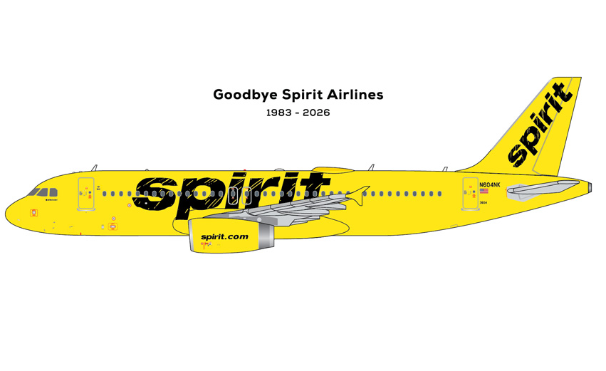 GJNKS2442 | GeminiJets 1:400 | Airbus A320-200 Spirit N604NK Final Revenue Flight | is due September 2026
