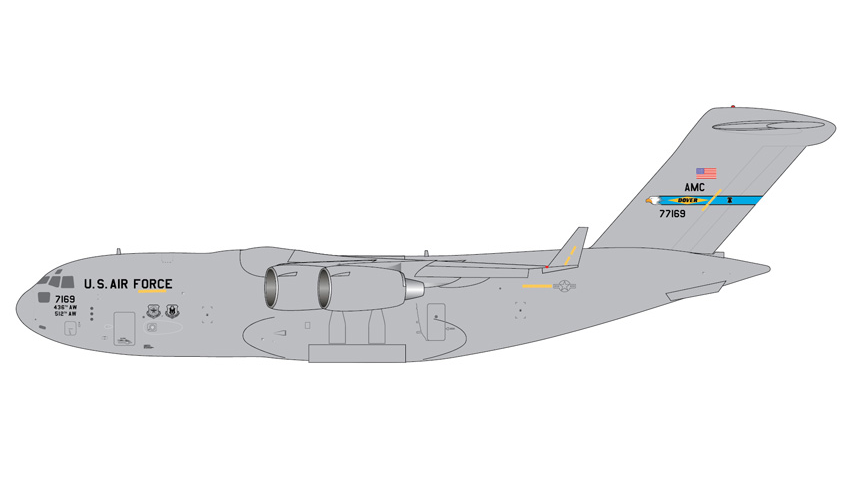 GMUSA164 | GeminiJets 1:400 | Boeing C-17 Globemaster III USAF 07-7169 Dover AFB | is due September 2026