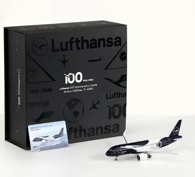 L2343 | SQ Wings 1:200 | Airbus A320neo Lufthansa D-AIND 100years | is due April 2026