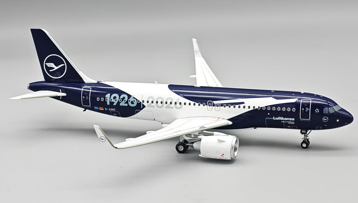 JF-A320-069 | J-Fox Models 1:200 | A320-271NX Lufthansa D-AING  100th Year Anniversary | is due June 2026