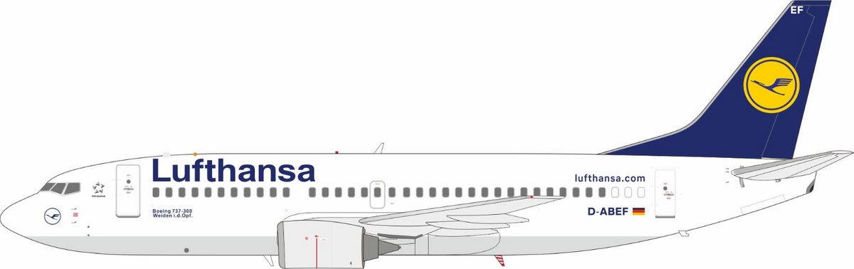 JF-737-3-004L | J-Fox Models 1:200 | Boeing 737-300 Lufthansa D-ABEF | is due October 2026