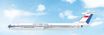 Ilyushin IL-62 die-cast aircraft model in 1:400 scale with Aeroflot and JAL livery.