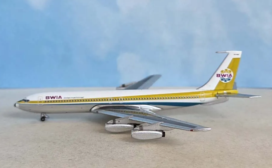 AC411473 | Aero Classics 1:400 | Boeing 707‑220 British West Indian Airways 9Y-TDQ | is due September 2026