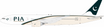 Die-cast metal 1:200 scale model of a PIA Boeing 777-240/ER aircraft on a display stand.
