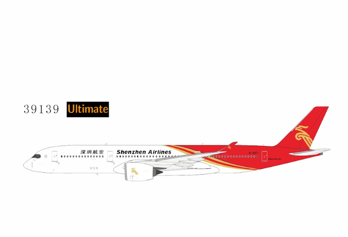 NG39139 | NG Models 1:400 | Airbus A350-900 Shenzhen Airlines B-32F1 (Luxurious packaging) (with stand) | is due September 2026