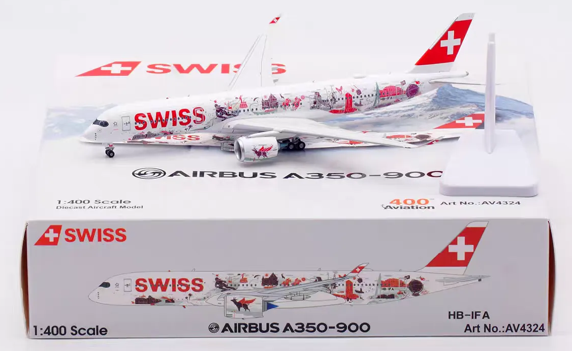 AV4324 | Aviation 400 1:400 | HB-IFA Swiss Airbus A350-941 detachable gear | is due May 2025