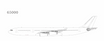 NG Models 1:400 scale die-cast metal blank model Airbus A340-300.
