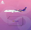 Aero Polaris 1:400 scale die-cast metal Thai Airways Airbus A350-900 model.