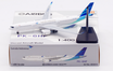 Die-cast metal model of a Garuda Indonesia Airbus A330-900 aircraft.