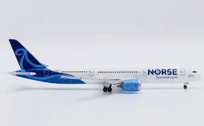 Boeing 787-9 Dreamliner model aircraft in Norse Atlantic Airways livery.